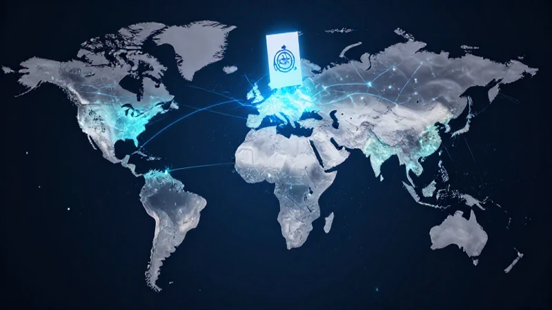 Ilustración estilizada de voto digital global