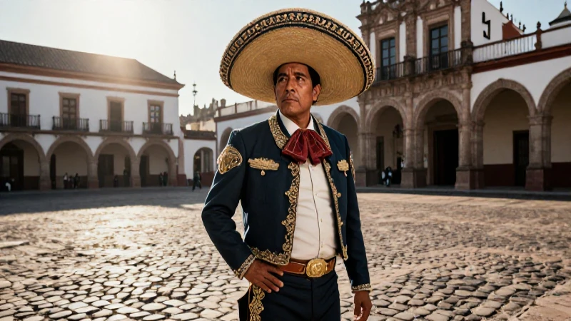 Líder revolucionario mexicano en luz dramática