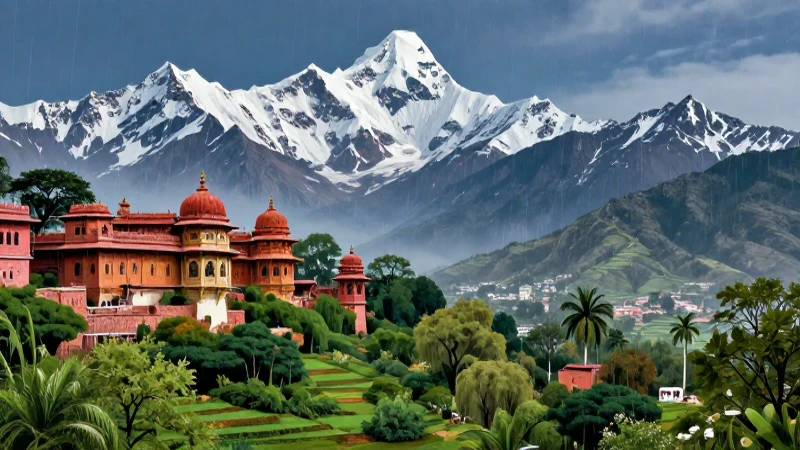 Himalaya y Rajasthan en un vibrante paisaje hiperrealista