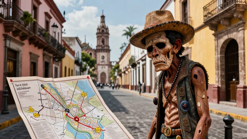 Misteriosa calle, ilustración hiperrealista mexicana