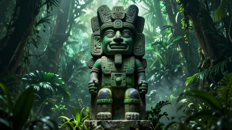 La mística leyenda de La Matlazihua: pasión, historia y misterio 4 Mística figura azteca en altar