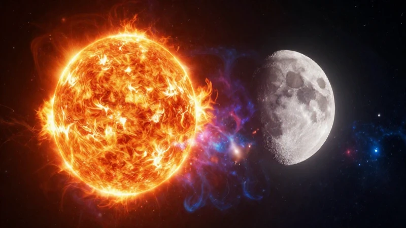 Drama cósmico de sol ardiente y luna