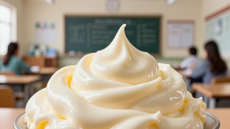 La mayonesa: mezcla homogénea o heterogénea desvelada 5 Macro científica de mayonesa en aula moderna