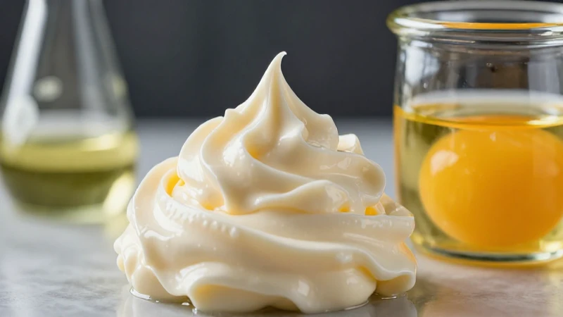 La mayonesa: mezcla homogénea o heterogénea desvelada 3 Emulsión cremosa con iluminación artística