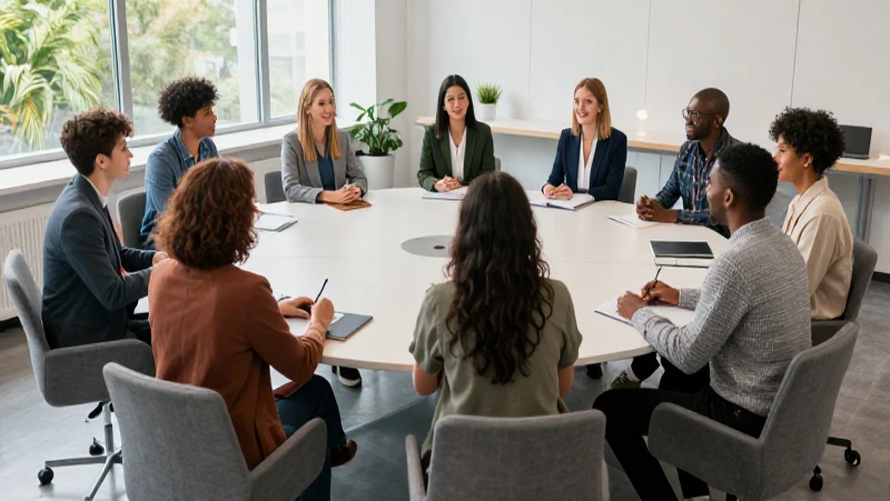 Profesores discuten dinámicamente en mesa redonda