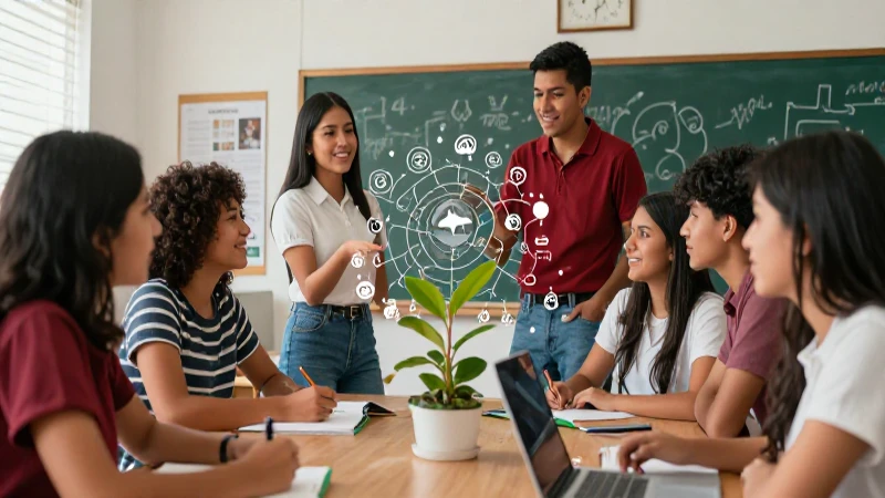 Estudiantes mexicanos colaboran en moderna aula profesional