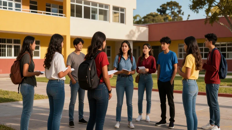 Jóvenes mexicanos vibrantes colaboran bajo luz dorada