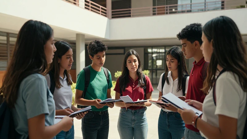 ¡Conoce la Escuela Mexicana de Excelencia e Interculturalidad! 6 Estudiantes mexicanos colaborando en la escuela