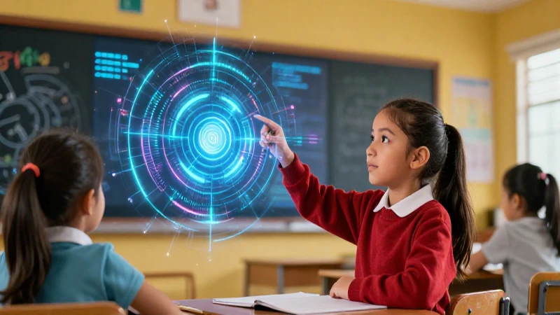 Revoluciona la educación en México: nueva escuela primaria con excelencia académica garantizada 4 Estudiante mexicano con visualización de datos en aula moderna