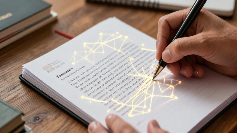 Mano escribe letra perfecta con reglas lingüísticas