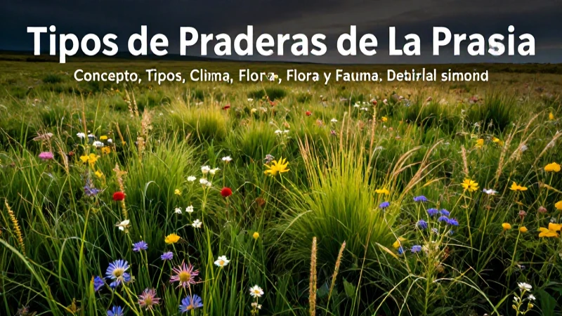 La Pradera: Concepto, Tipos, Clima, Flora y Fauna Detallados 3 Praderas detalladas: ecosistemas, flora y fauna