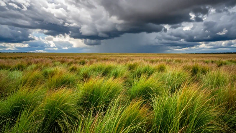 La Pradera: Concepto, Tipos, Clima, Flora y Fauna Detallados 4 Pradera vibrante con estilo educativo y toque cinematográfico