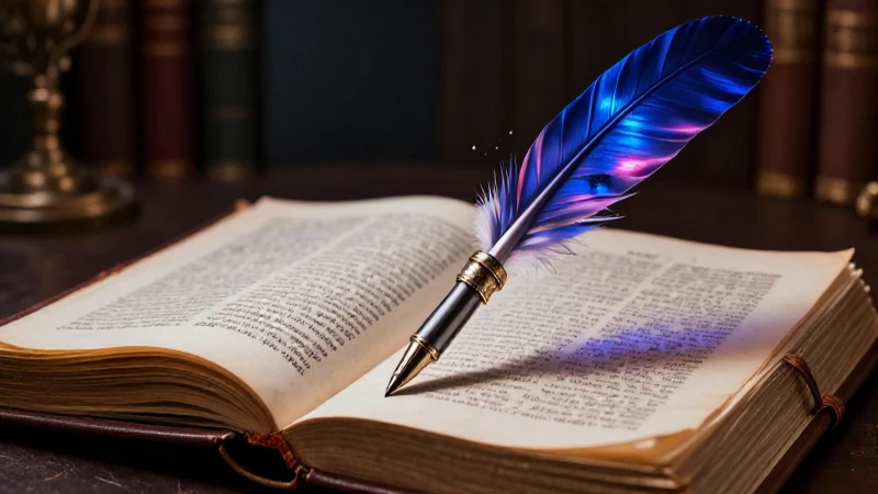 La RAE: Definición, Importancia y Concepto Esencial 7 Pluma y codex antiguos en atmósfera académica