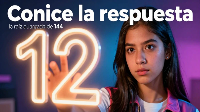 Estudiante resuelve la raíz cuadrada de 144