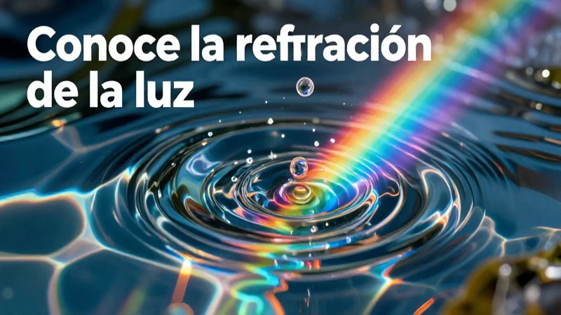 Refracción de luz: belleza científica vibrante