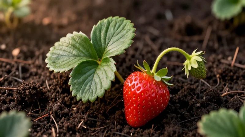 Primer plano vibrante de la clonación de fresas