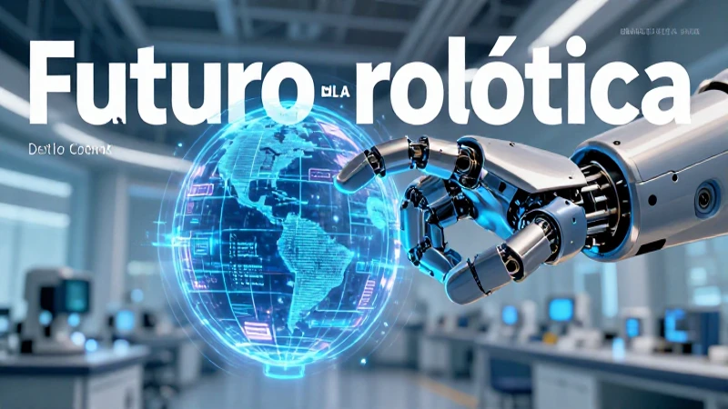 Robots interactúan con hologramas en un laboratorio futurista