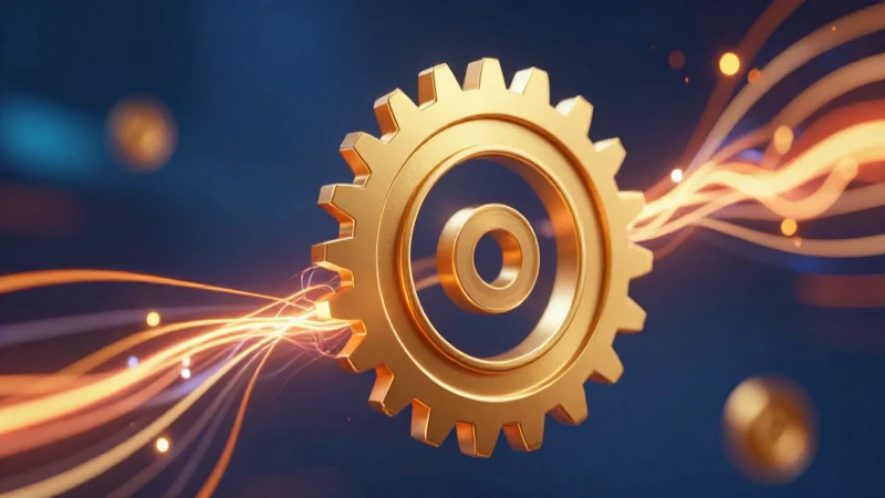 La Segunda Revolución Industrial: Transformación tecnológica que cambió el mundo 5 Engranaje dorado brillante con electricidad dinámica