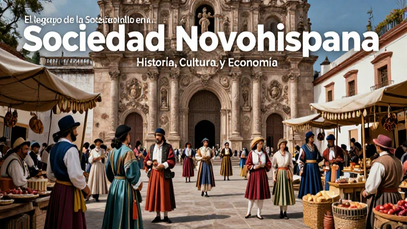 Mercado colonial de Novohispana con riqueza histórica