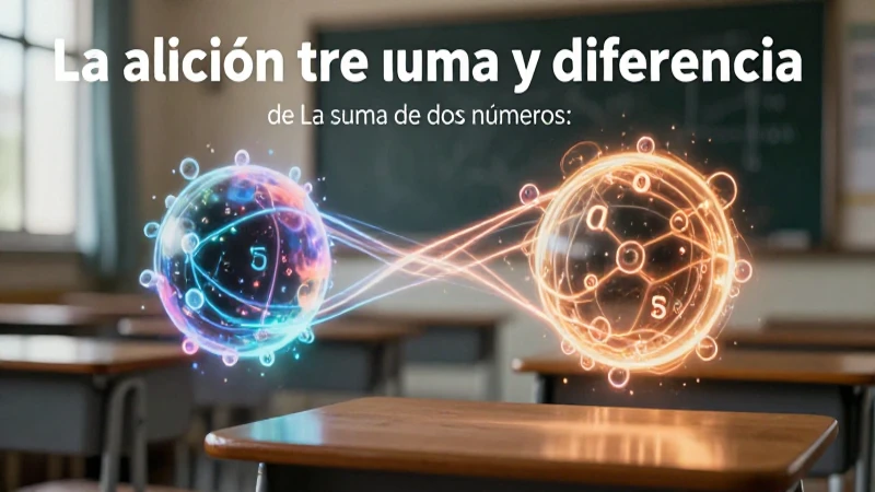 La suma de dos números: cálculo entre diferencia y suma 3 Ilustración de la relación suma-diferencia