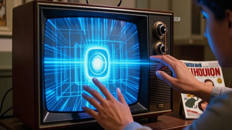 Televisión vintage emite señal educativa