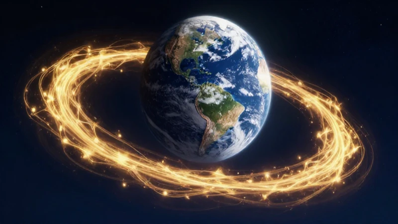 Tierra en órbita lunar dramática