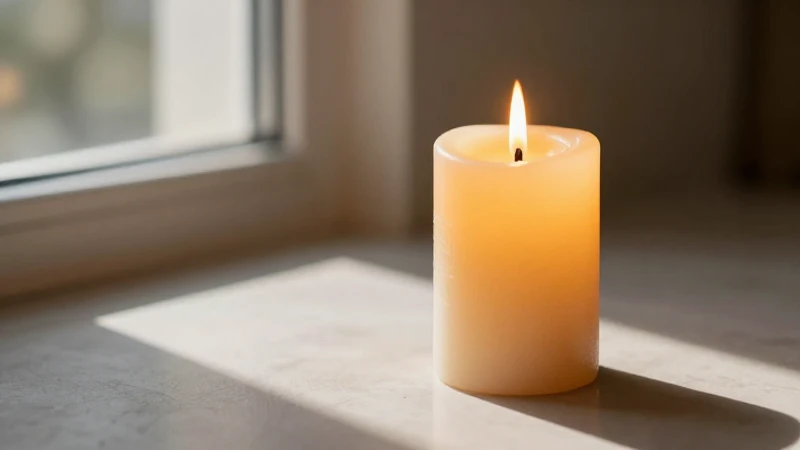Vela única, detallada y muy iluminada