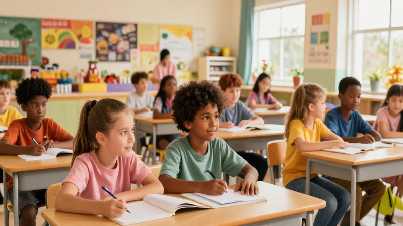 Aula vibrante con jóvenes estudiantes