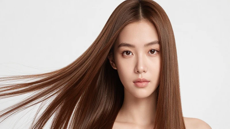Qué es el pelo lacio y cómo cuidarlo adecuadamente 3 Joven hermosa con cabello radiante, estilo editorial profesional