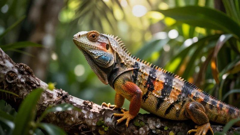 Loro mexicano vibrante y detallado en un bosque exuberante