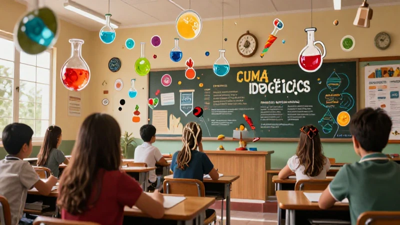 Póster científico educativo vibrante y dinámico