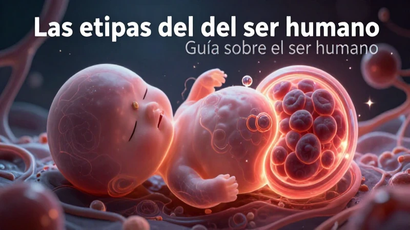 Las etapas del desarrollo humano: Guía sobre el ser humano 3 Ilustración educativa del desarrollo humano prenatal