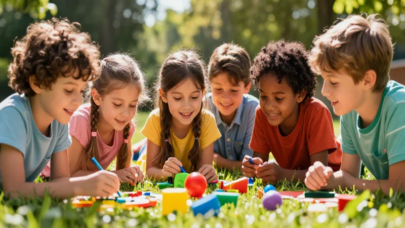 Las etapas del desarrollo humano: Guía sobre el ser humano 4 Niños felices aprendiendo con naturaleza vibrante