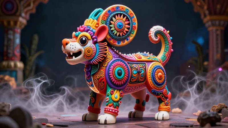 Las leyendas alebrije: Misterios y mitos en México 5 Alebrije vibrante, arte mexicano de alta calidad