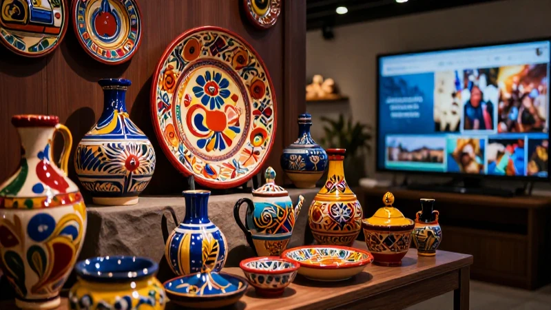 Conoce las maravillas culturales: tradiciones, arte y patrimonio 3 Arte popular mexicano colorido con estética educativa