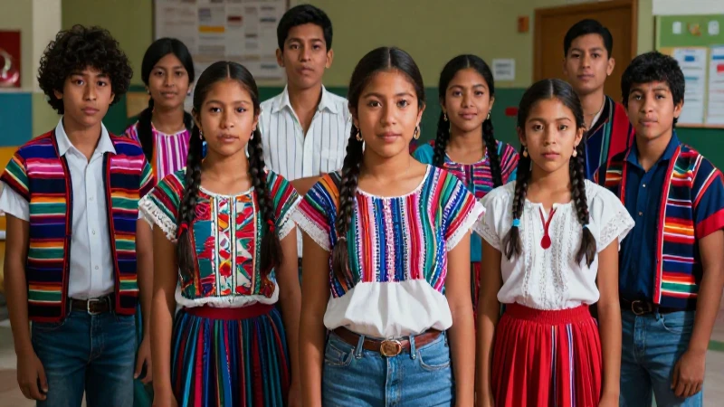 Diversos jóvenes mexicanos en un vibrante retrato educativo
