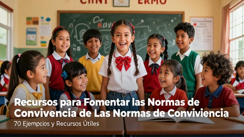 Ilustración vibrante de niños colaborando en México