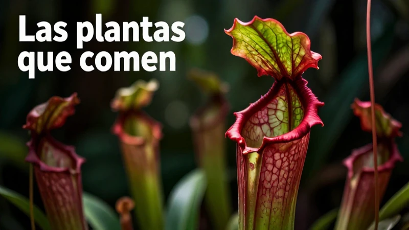 Plantas carnívoras reales y vibrantes