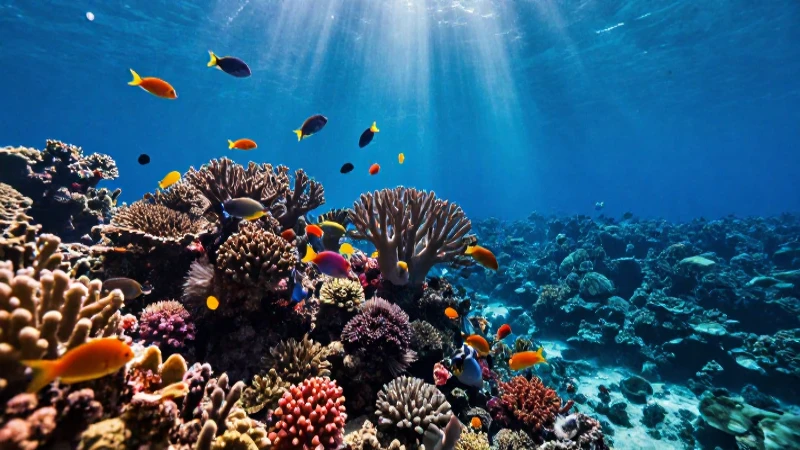 Belleza de arrecifes de coral tropical