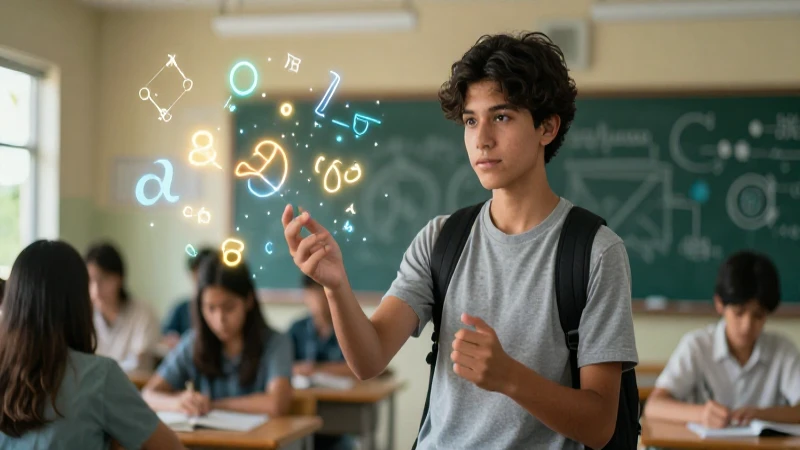 Estudiante creativo y moderno en entorno educativo vibrante