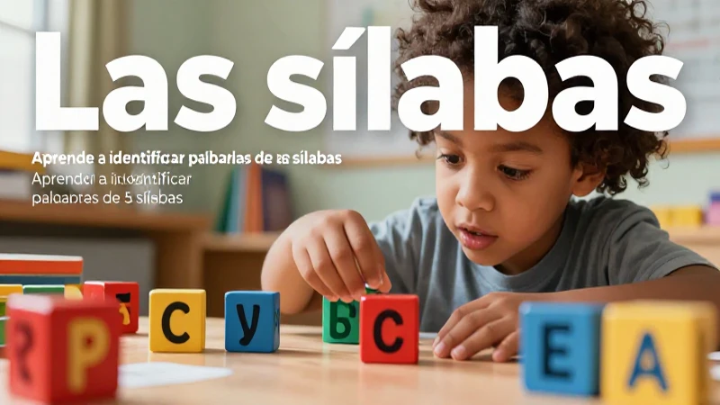 Las sílabas: Aprende a identificar palabras de 5 sílabas 3 Las sílabas son esenciales para el aprendizaje de la lectura