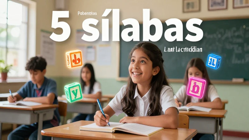 Las sílabas: Aprende a identificar palabras de 5 sílabas 5 Aprender a identificar palabras de cinco sílabas
