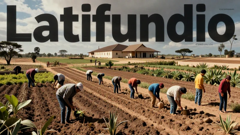 Latifundio: contraste entre pequeña comunidad y grandes propiedades
