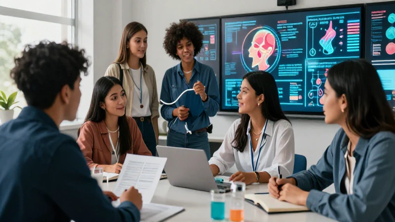 Latinoamérica: Definición, características y concepto clave 5 Estudiantes latinos aprendiendo con datos médicos abstractos