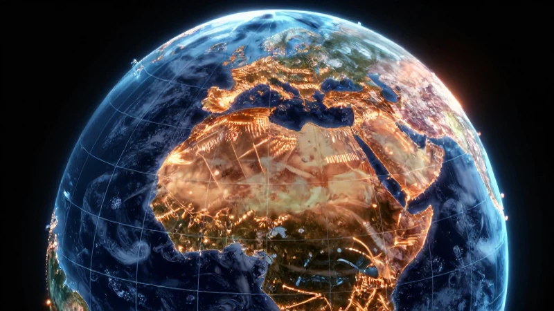 Globo terrestre detallado con iluminación volumétrica y alta calidad