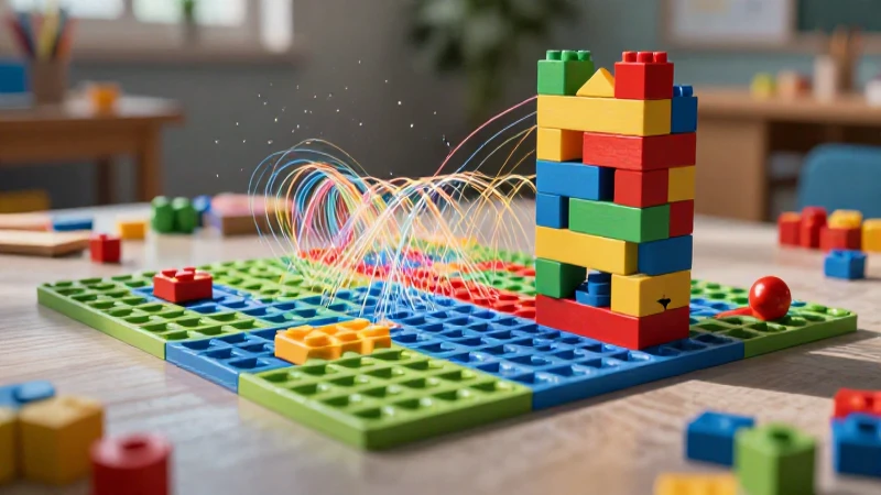 Estructura dinámica de bloques educativos vibrantes