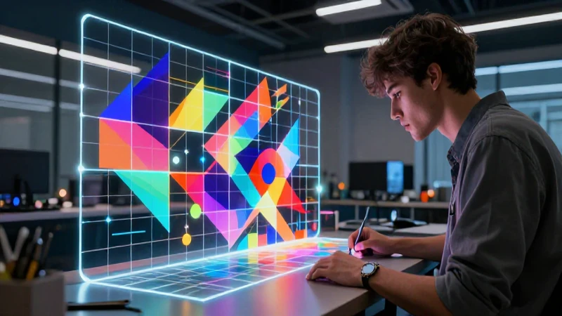 Diseñador creativo en estudio conceptual