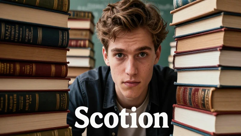 Erudito enfocado con libros y estética profesional