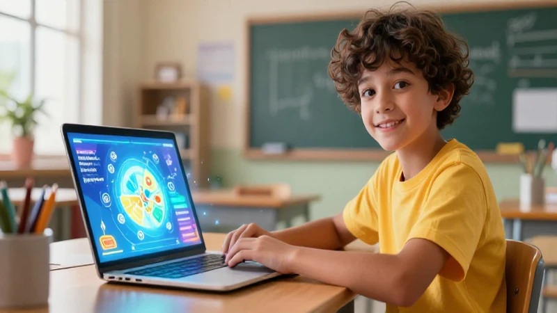 Aprende inglés con lecturas en PDF GRATIS: mejora tu fluidez y vocabulario 3 Estudiante moderno aprende inglés con tecnología