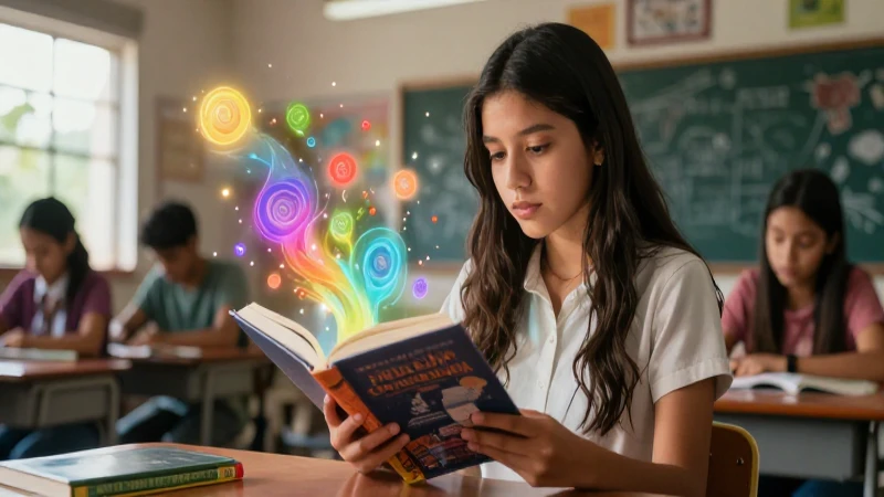 Conoce las Conoce lecturas SEP para potenciar el aprendizaje 4 Estudiante mexicano aprendiendo en atmósfera educativa